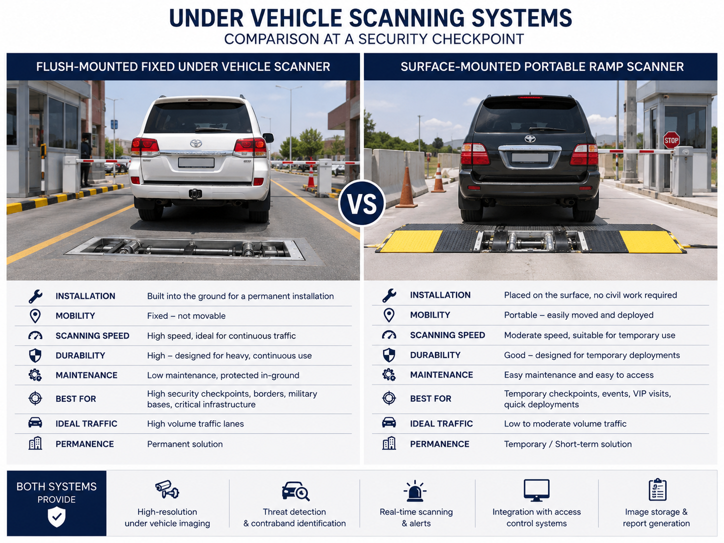 portable vs fixed under vehicle scanners