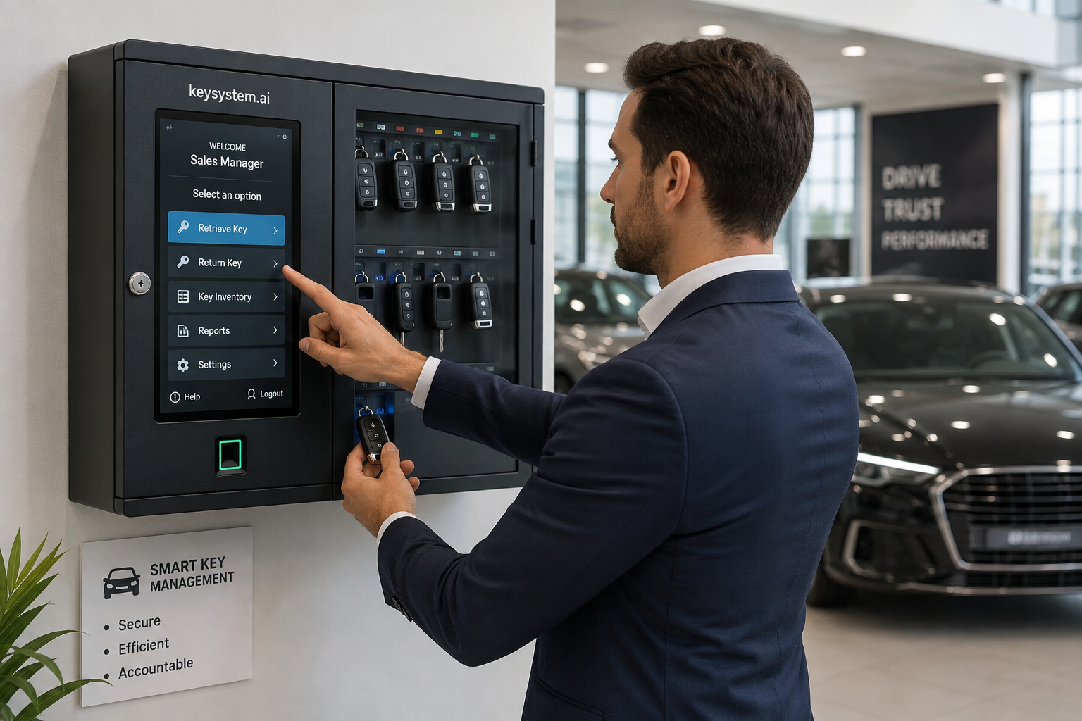 electronic key cabinet for car dealerships